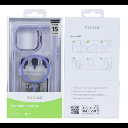 Bild von Rixus Classic 03 Case With MagSafe For iPhone 15 Pro Max - Light Purple