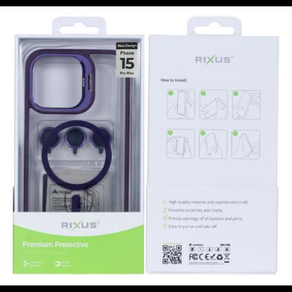 Bild von Rixus Classic 03 Case With MagSafe For iPhone 15 Pro Max Deep Purple