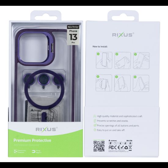 Bild von Rixus Classic 03 Case With MagSafe For iPhone 13 Pro - Deep Purple