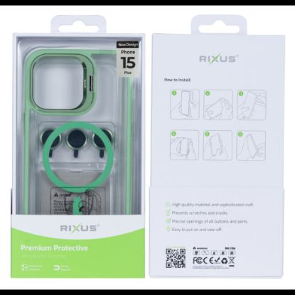 Bild von Rixus Classic 03 Case With MagSafe For iPhone 15 Plus Light Green