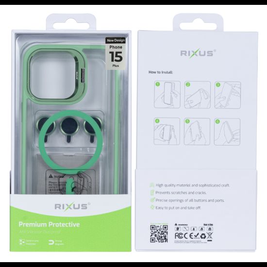 Bild von Rixus Classic 03 Case With MagSafe For iPhone 15 Plus - Light Green