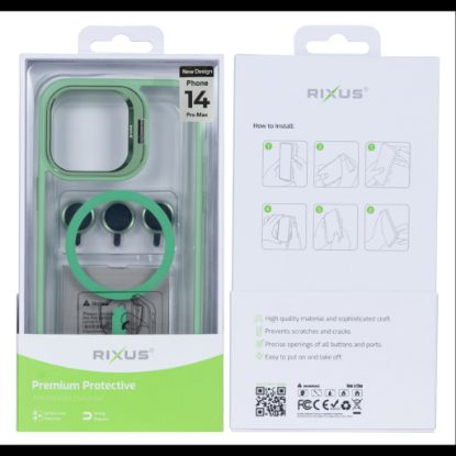 Bild von Rixus Classic 03 Case With MagSafe For iPhone 14 Pro Max Light Green