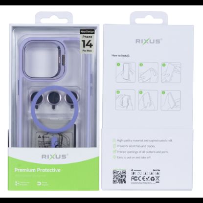 Bild von Rixus Classic 03 Case With MagSafe For iPhone 14 Pro Max Light Purple