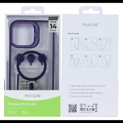 Bild von Rixus Classic 03 Case With MagSafe For iPhone 14 Pro Max - Deep Purple