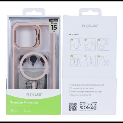 Bild von Rixus Classic 03 Case With MagSafe For iPhone 15 Pro Light Pink