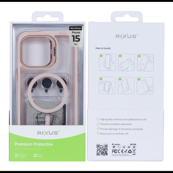 Bild von Rixus Classic 03 Case With MagSafe For iPhone 15 Pro - Light Pink