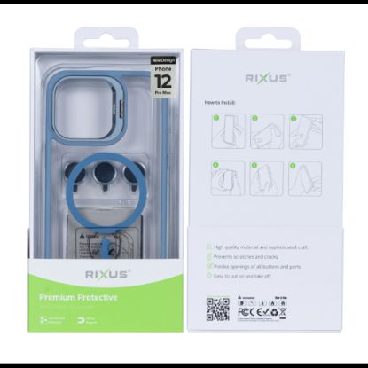 Bild von Rixus Classic 03 Case With MagSafe For iPhone 12 Pro Max Light Blue