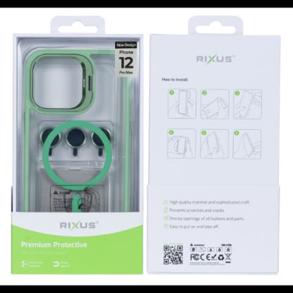 Bild von Rixus Classic 03 Case With MagSafe For iPhone 12 Pro Max - Light Green