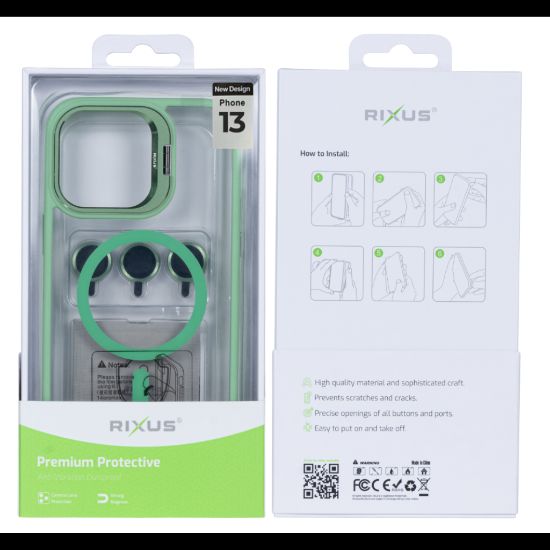 Bild von Rixus Classic 03 Case With MagSafe For iPhone 13 Light Green