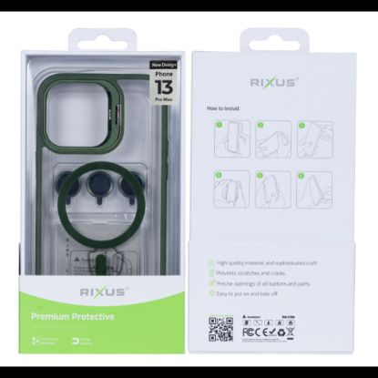 Bild von Rixus Classic 03 Case With MagSafe For iPhone 13 Pro Max Dark Green