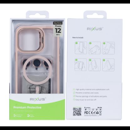 Bild von Rixus Classic 03 Case With MagSafe For iPhone 12, 12 Pro Light Pink