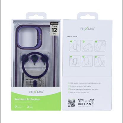 Bild von Rixus Classic 03 Case With MagSafe For iPhone 12/ 12 Pro - Deep Purple