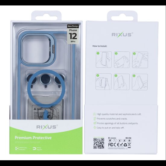 Bild von Rixus Classic 03 Case With MagSafe For iPhone 12/ 12 Pro - Light Blue