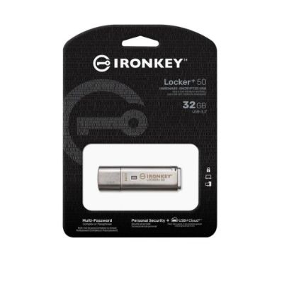 Bild von Kingston 32GB IronKey Locker Plus 50 AES Encrypted USB To Cloud - IKLP50/32GB