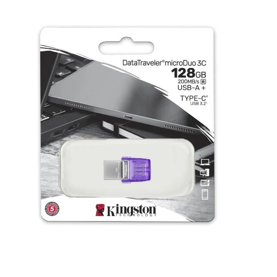 Bild von Kingston 128GB DataTraveler microDuo 3C 200MB/s Dual (USB-A + USB-C) - DTDUO3CG3/128GB