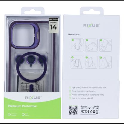 Bild von Rixus Classic 03 Case With MagSafe For iPhone 14 - Deep Purple