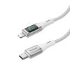 Bild von Rixus RXUC29L Braided USB-C To Lightning Cable With LED Display 100CM White