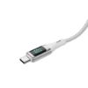 Bild von Rixus RXUC29C Braided USB-C To USB-C Cable With LED Display 100CM White