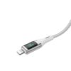 Bild von Rixus RXUC29AL Braided USB-A To Lightning Cable With LED Display 100CM White