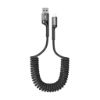 Bild von Rixus RXUC17AL Retractable Spring Cable USB-A To Lightning 100CM Black