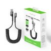 Bild von Rixus RXUC17AL Retractable Spring Cable USB-A To Lightning 100CM Black