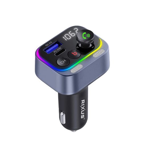 Bild von Rixus RXBT21 Car FM Bluetooth Transmitter Black