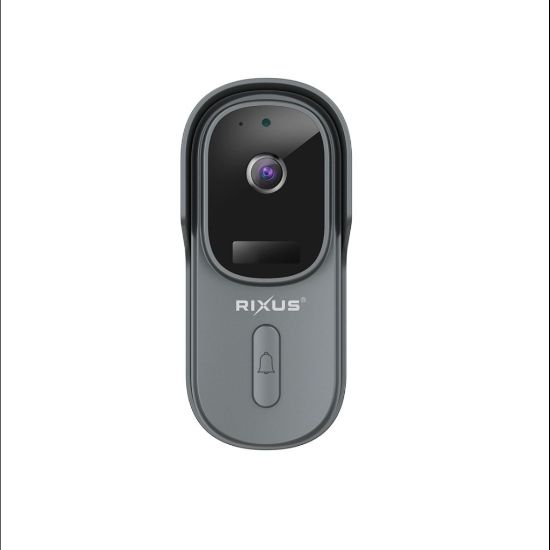 Bild von Rixus Wireless Battery Powered Doorbell With Camera RXCM23 - Grey