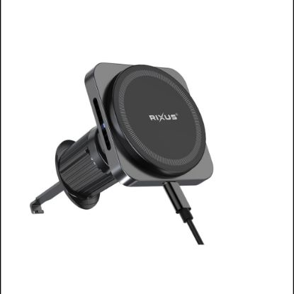 Bild von Rixus RXWC20 Wireless Car Charger With MagSafe Car Mount 15W Space Grey