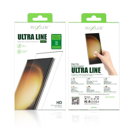 Bild von Rixus Ultra Thin Tempered Glass For Samsung Galaxy S8 G950, S9 G960F