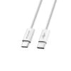 Bild von Rixus RXUC15C USB-C to USB-C Nylon Braided Cable 100CM White