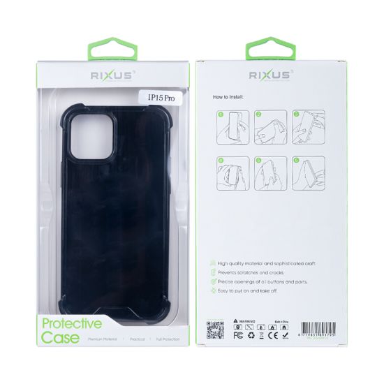 Bild von Rixus For iPhone 15 Pro Anti-Burst Case - Black