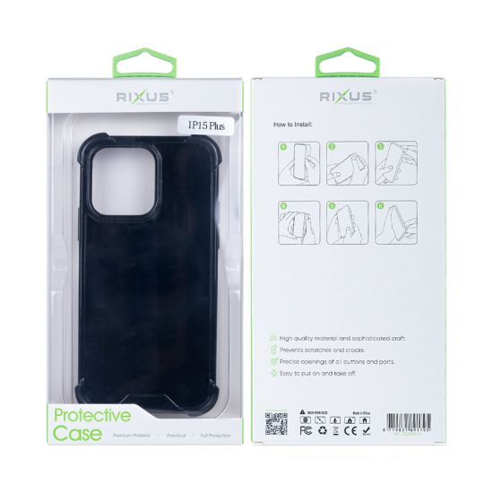 Bild von Rixus For iPhone 15 Plus Anti-Burst Case - Black