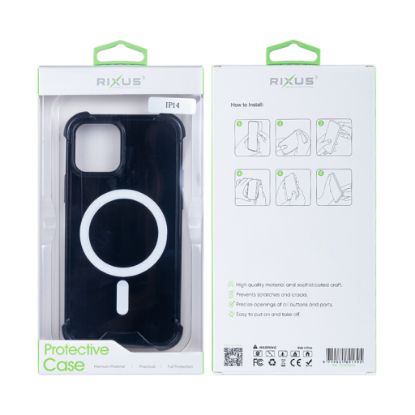 Bild von Rixus For iPhone 14 Anti-Burst Case With Magsafe - Black