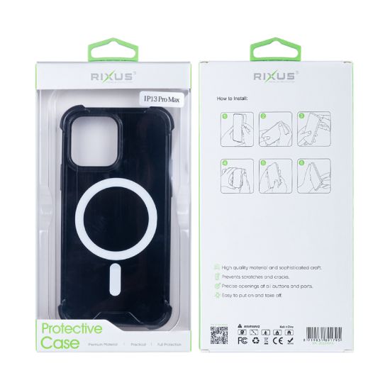 Bild von Rixus For iPhone 13 Pro Max Anti-Burst Case With Magsafe - Black