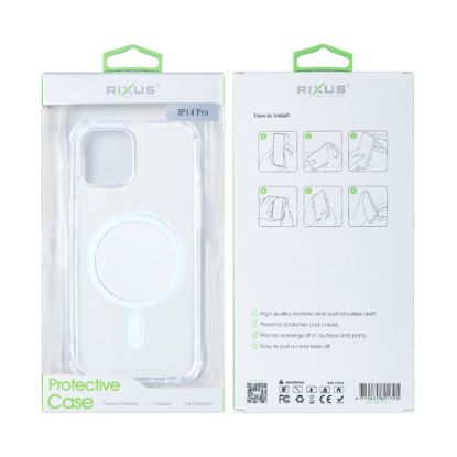 Bild von Rixus For iPhone 14 Pro Anti-Burst Case With Magsafe - Transparent