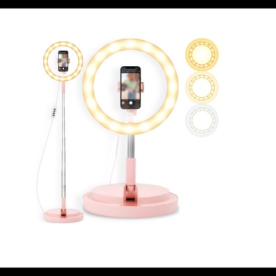 Bild von Rixus RXLG02 Superstar Selfie Ring Light Pink