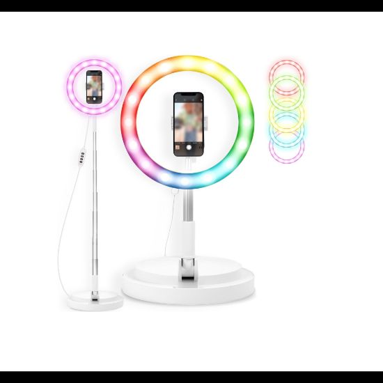 Bild von Rixus RXLG04 Rainbow Selfie Ring Light White