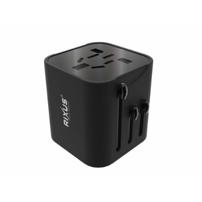 Bild von Rixus RX3422 Universal Travel Adapter Worldwide Black