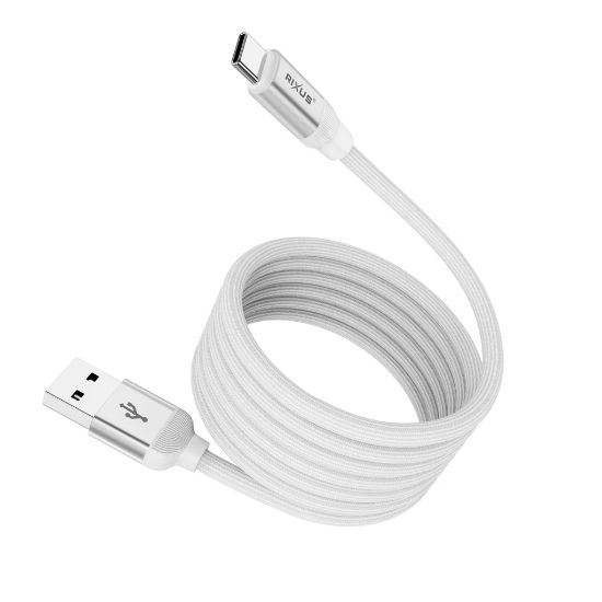 Bild von Rixus RXUC59AC Magnetic Charging Cord USB-A To USB-C 100 CM 15W White