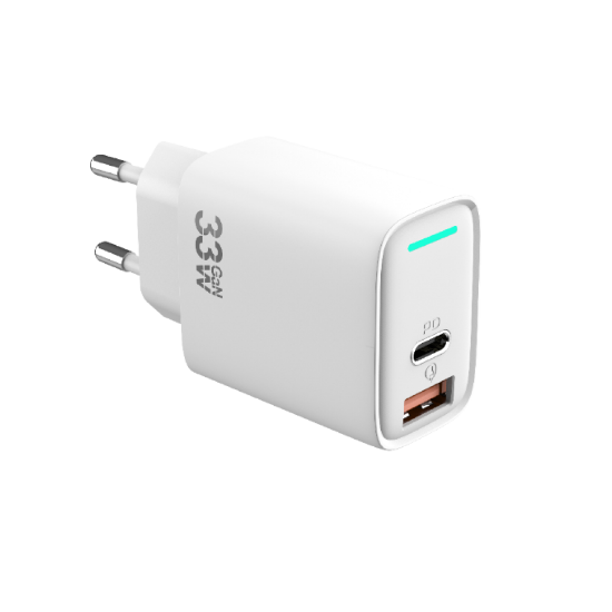 Bild von PD Quick GaN Adapter CH3350 USB-A To USB-C 33W White