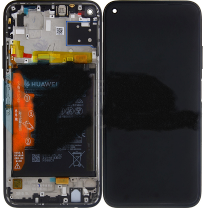 Bild von Huawei P40 Lite (JNY-LX1) OEM Service Part Screen Incl. Battery (02353KFU) - Black