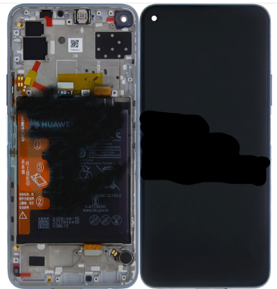 Bild von Huawei P40 Lite 5G (CDY-NX9A) OEM Service Part Screen Incl. Battery (02353SUQ) - Silver