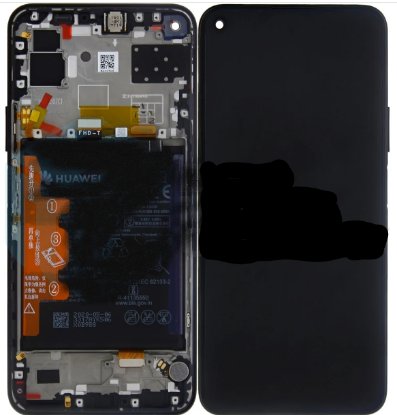 Bild von Huawei P40 Lite 5G (CDY-NX9A) OEM Service Part Screen Incl. Battery (02353SUN) - Black