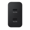 Bild von Samsung Charger 50W 2 ports (USB-C) With Cable Type-C To Type-C Black Service Pack EP-T5020XBEGEU