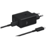 Bild von Samsung Charger 50W 2 ports (USB-C) With Cable Type-C To Type-C Black Service Pack EP-T5020XBEGEU